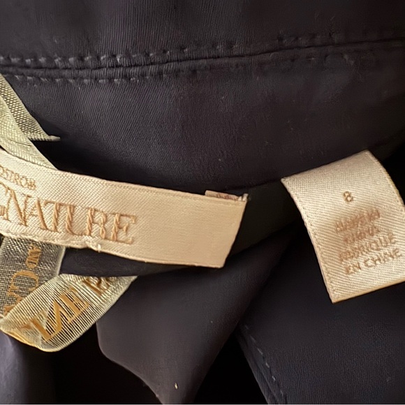 Nordstrom Signature Elegant Navy Long Sleeve Dress - Picture 4 of 5